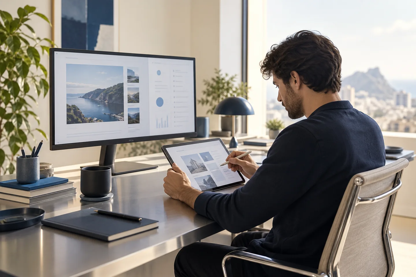 Escena conceptual: software y desarrollo con ia